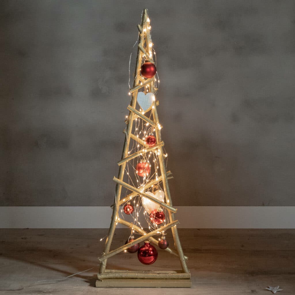 3D-Weihnachtsbaum aus Birkenholz 75 cm hoch | Zweigedeko