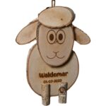 Birkenholz-Schaf | Mit oder ohne Wunschgravur | 40 cm