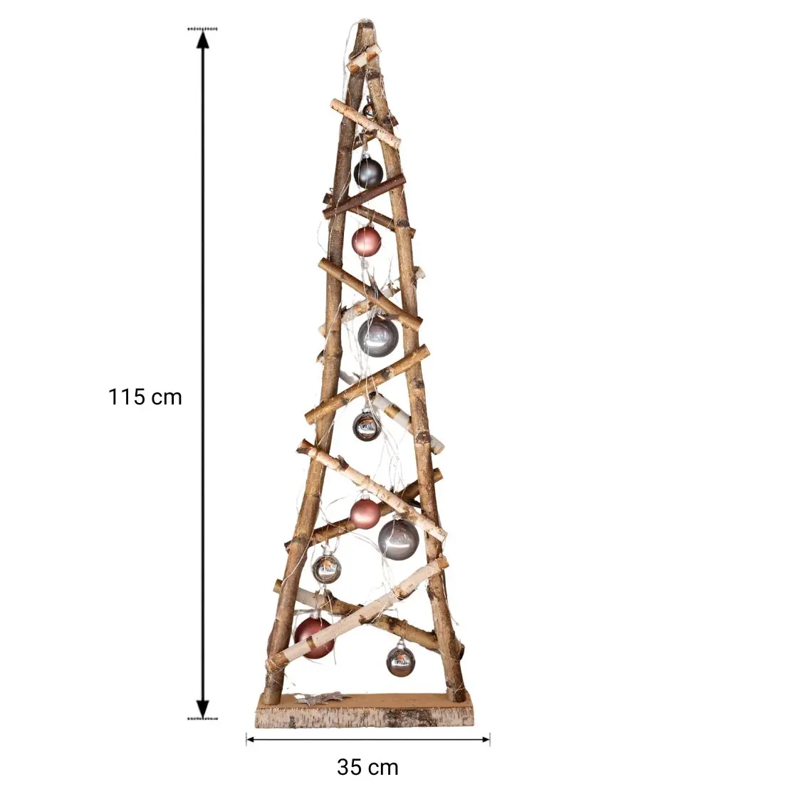 2D Berk kerstboom 115 x 35 cm