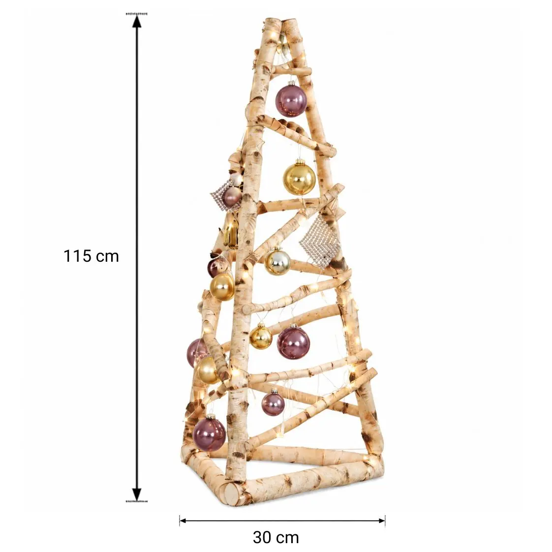 3D Berk kerstboom 115 x 30 cm