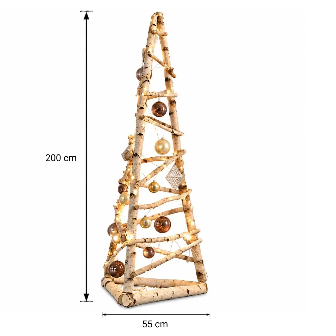 3D Berk kerstboom 200 x 55 cm