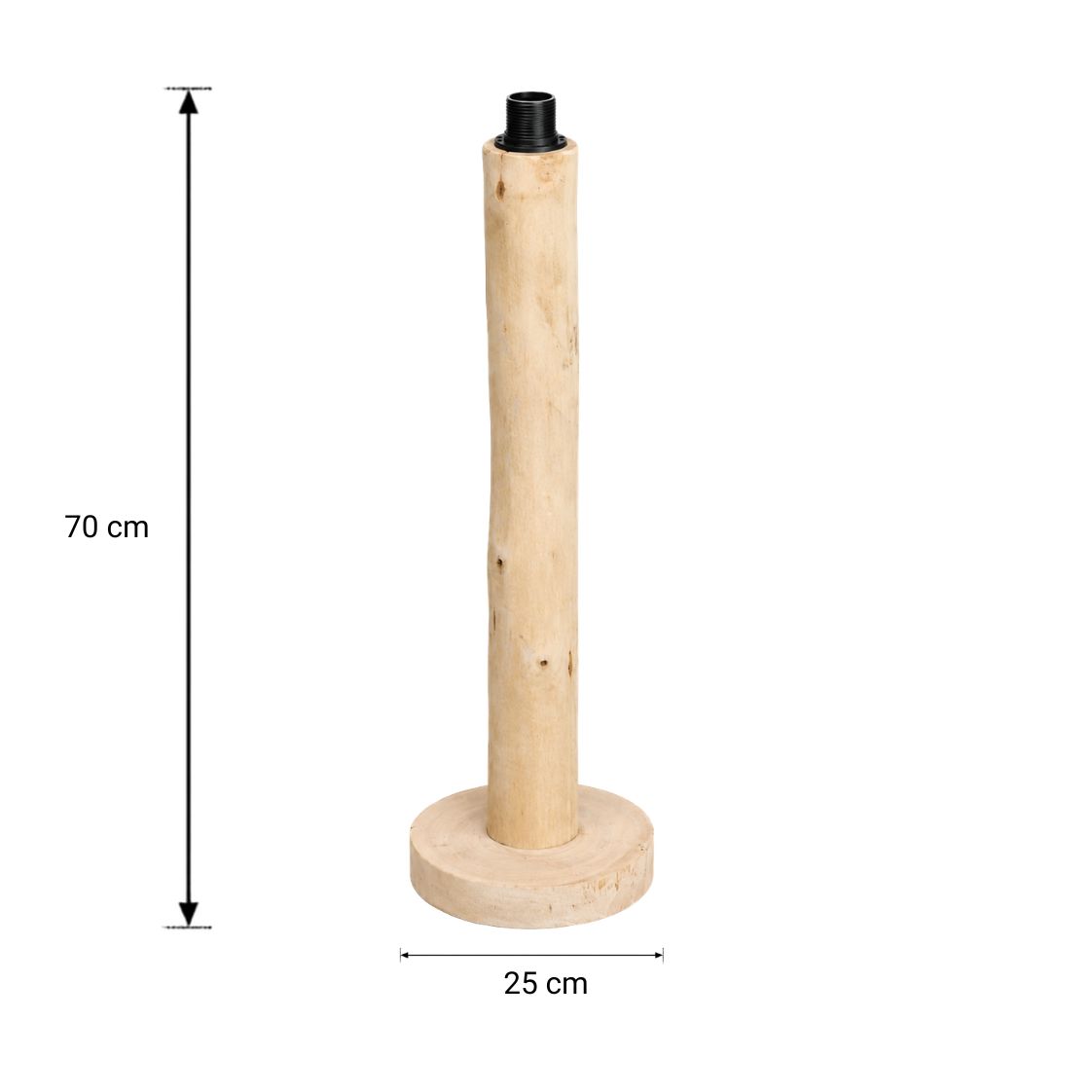 Afmetingen voetlamp laag Esper