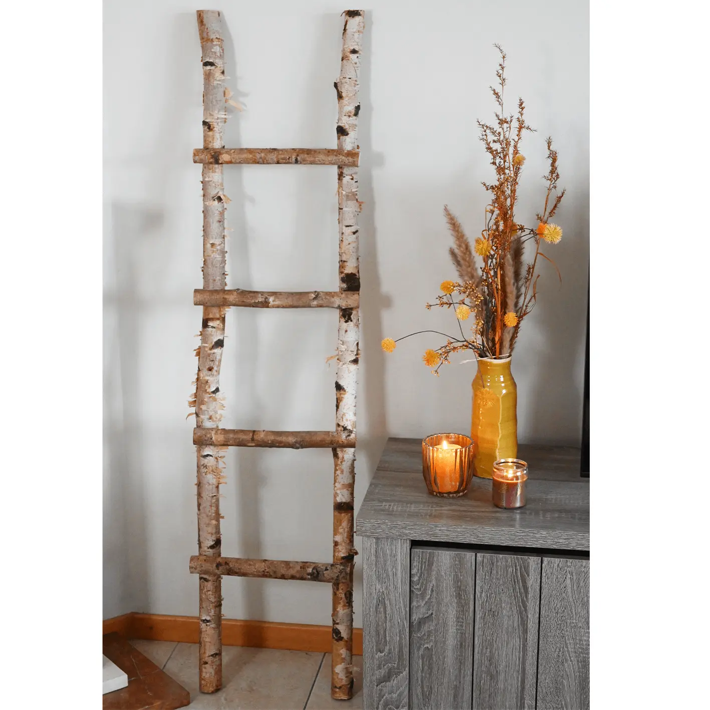 Berken Decoratieladder 150cm (1)