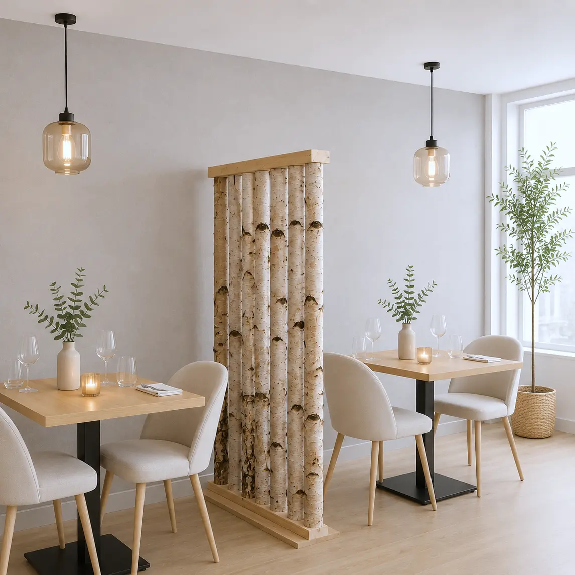 Berken roomdivider Alvar.90x165