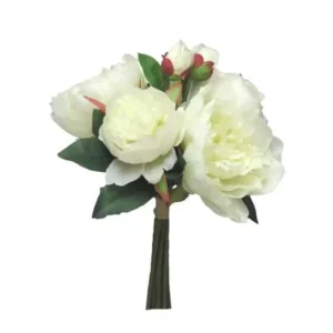 Boeket Pioenrozen Wit 30cm