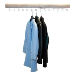 Boomstam Hang Garderobe Carlos Zwarte metalen haken 100cm