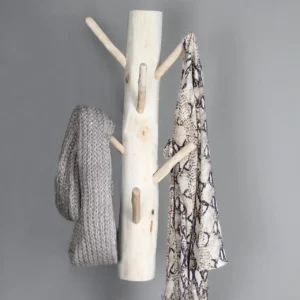 Boomstam Wandkapstok Loreno Houten haken 70cm (1)