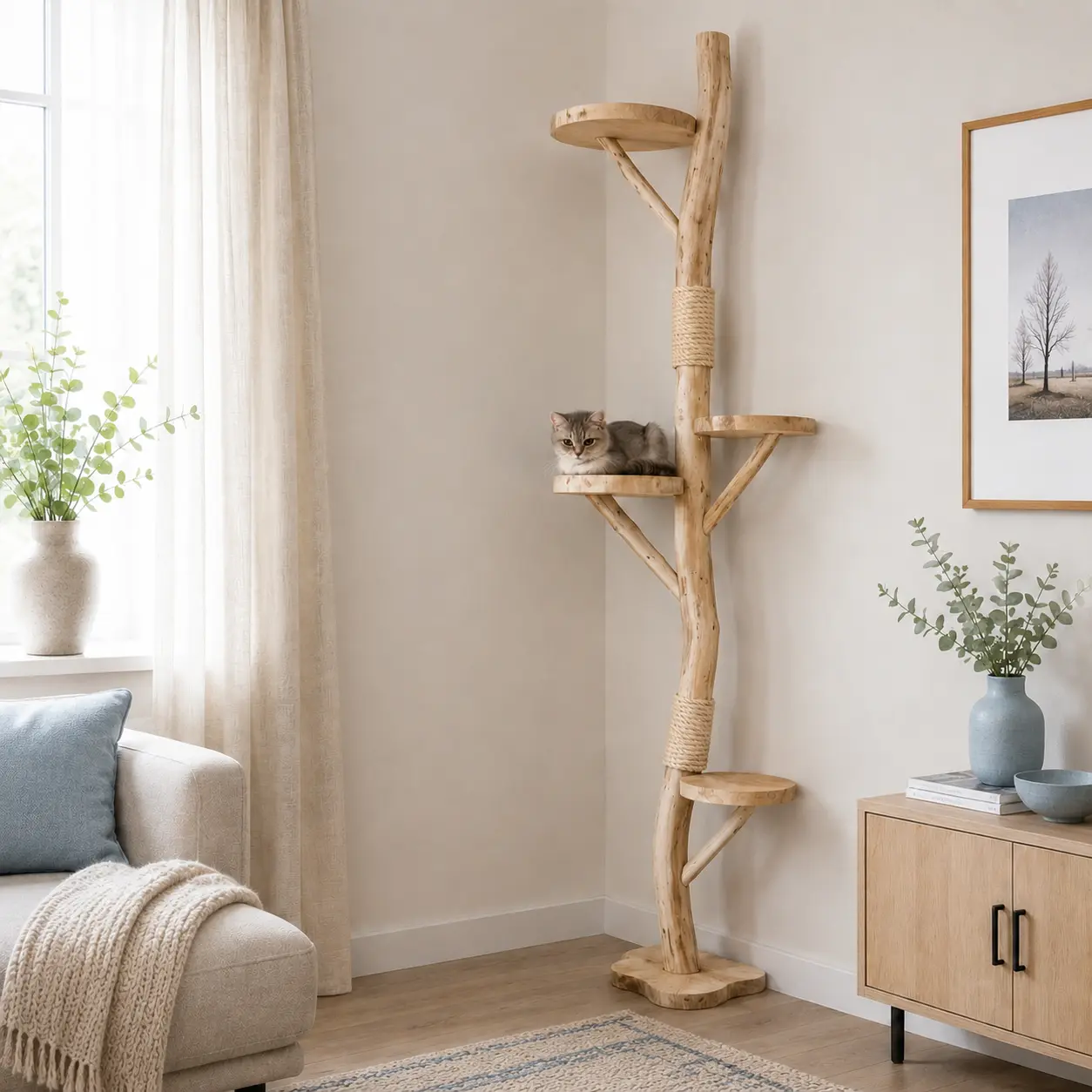 Boomstam Wandkrabpaal Cleo 200 cm