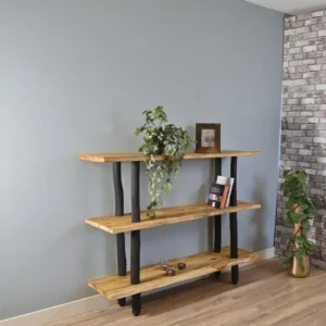 Boomstamkast Kiran Zwart Old Naturel 115cm