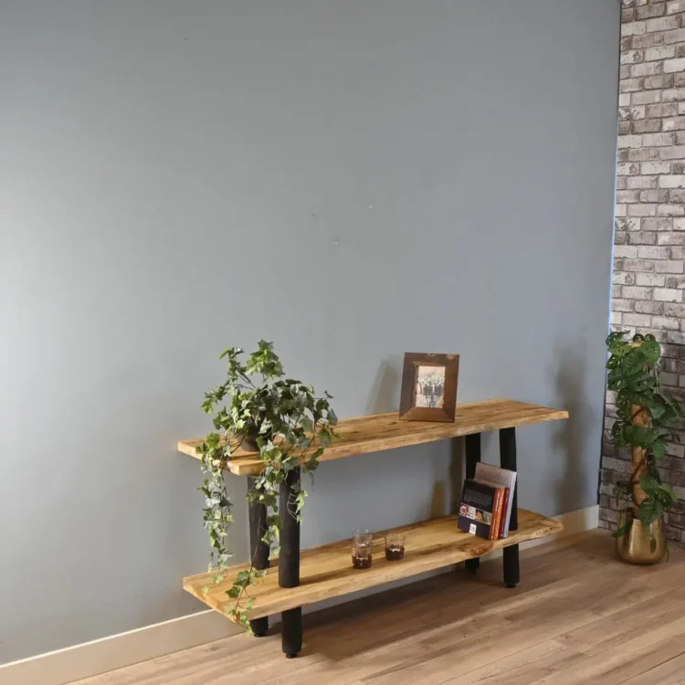 Boomstamkast Kiran Zwart Old Naturel 65cm