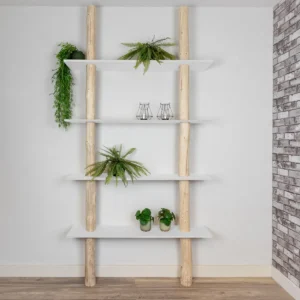 Boomstamwandkast Cedric NaturelWit 250cm (2)