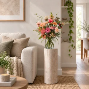 Boomstamzuil Svea White wash 50 cm