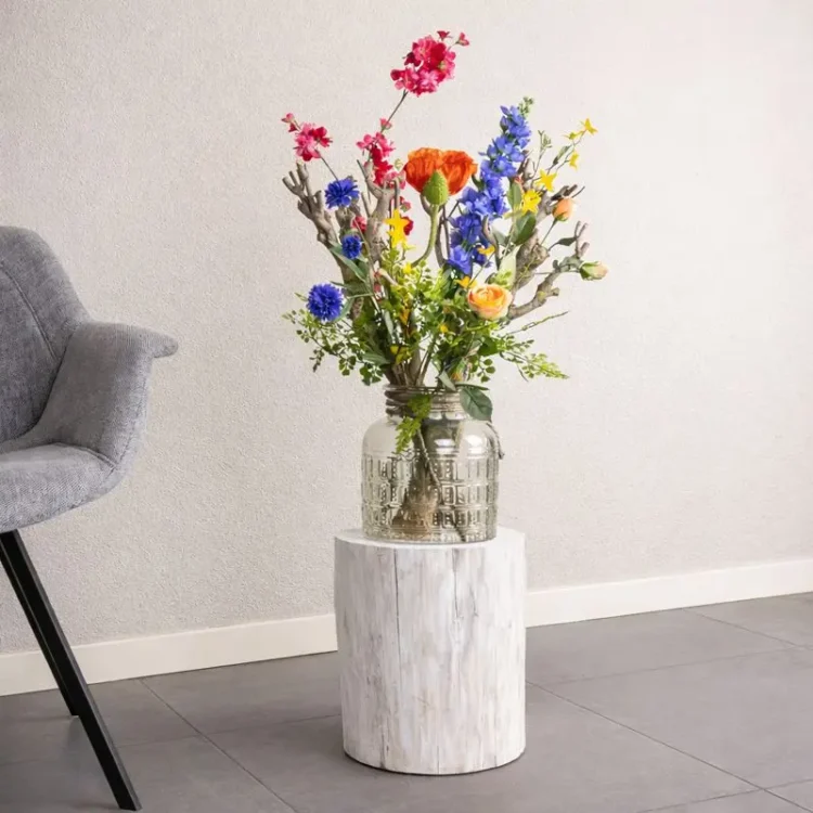 Boomstamzuil White wash 30 cm