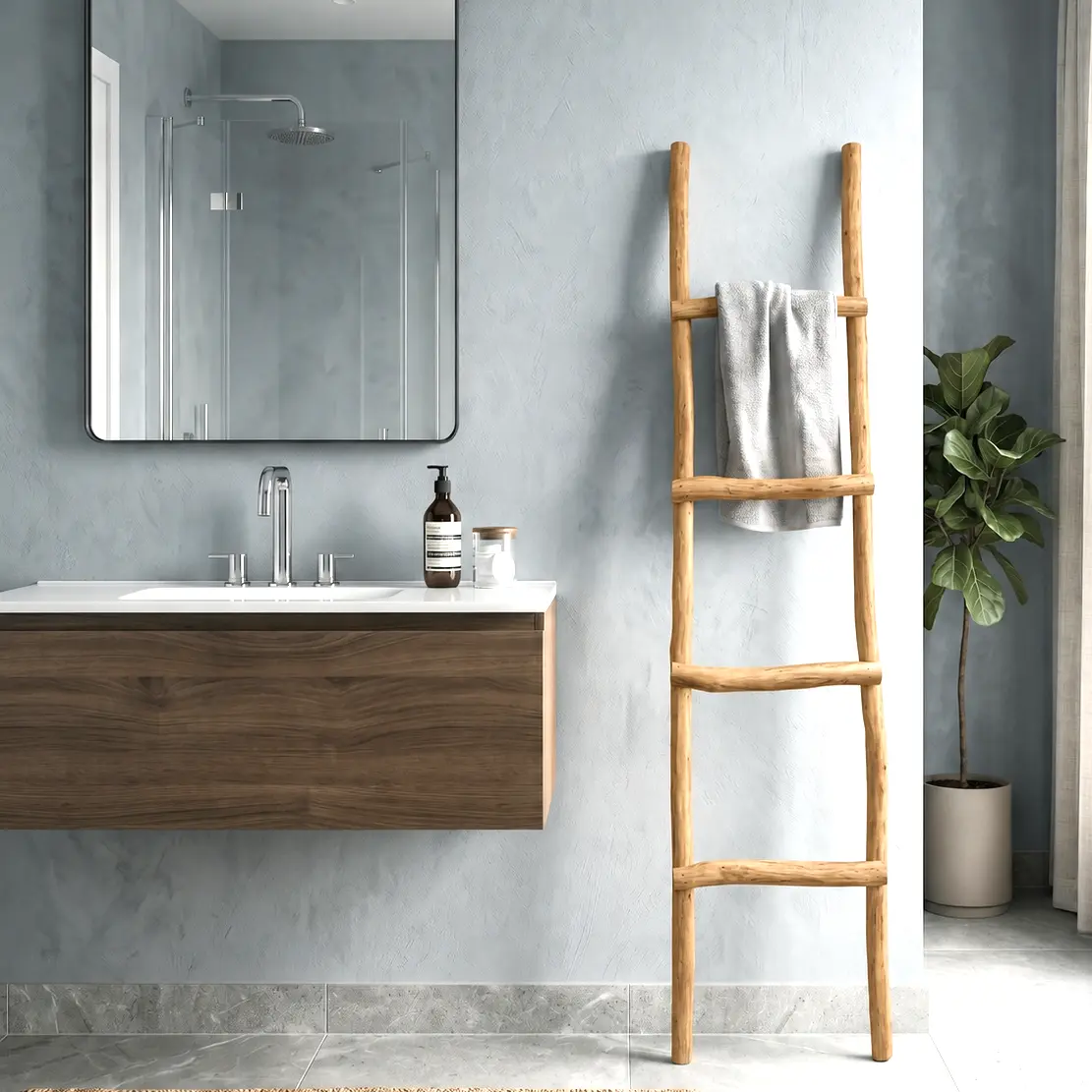 Decoratieladder 150 cm old naturel