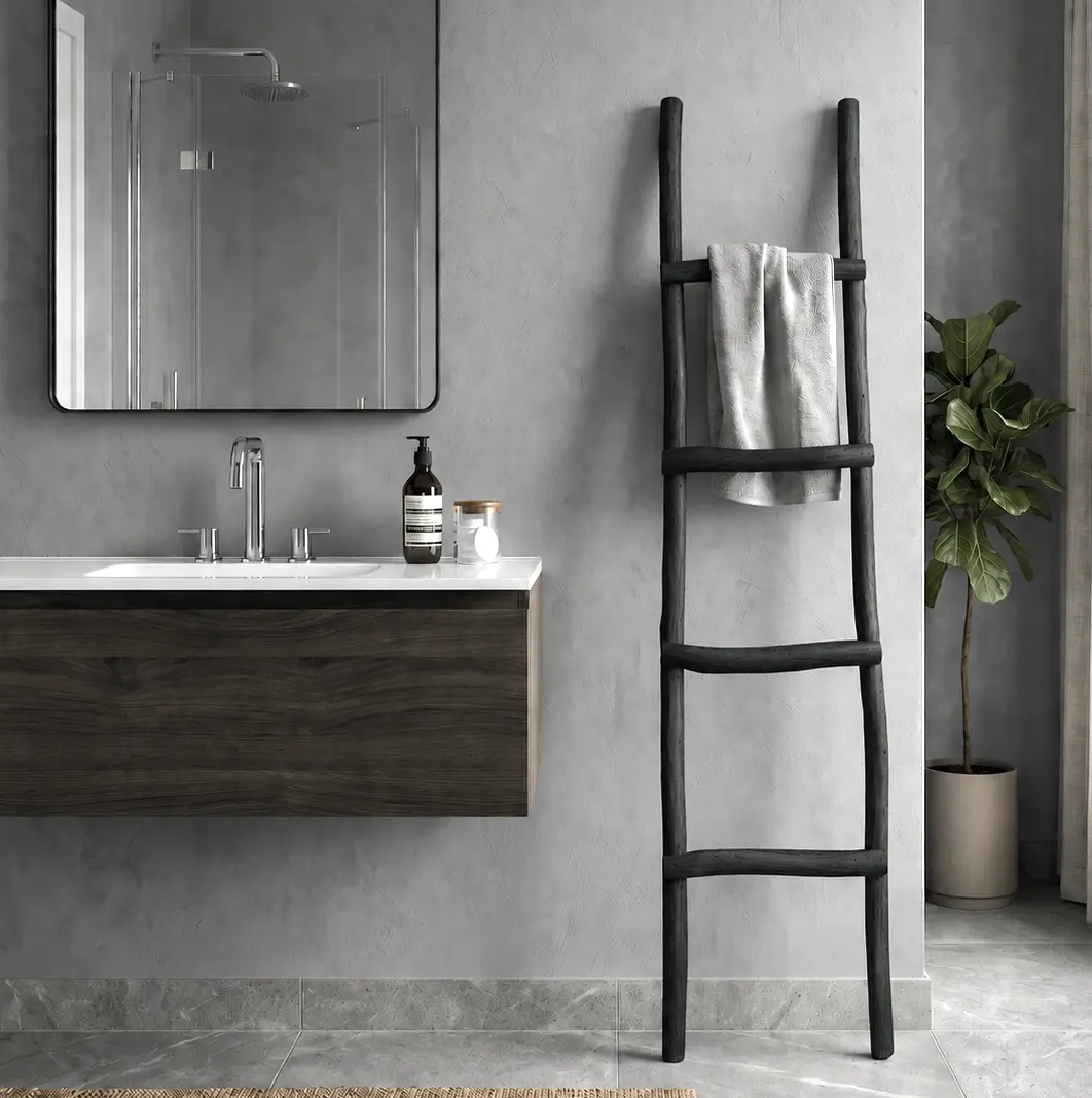 Decoratieladder zwart 150 cm