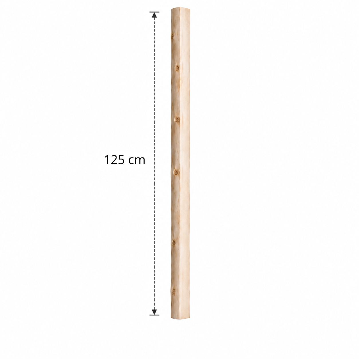 Halve ontschorste stam 125 cm