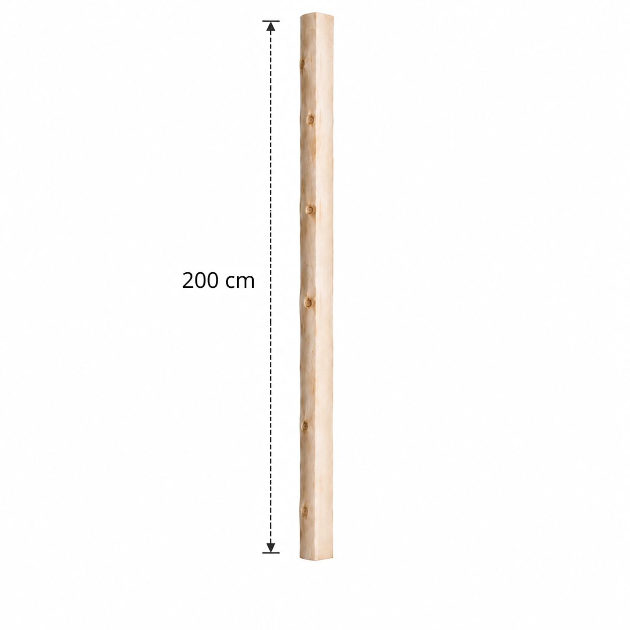 Halve ontschorste stam 200 cm