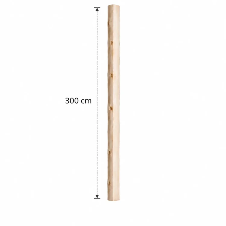 Halve ontschorste stam 300 cm