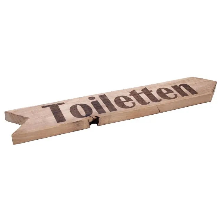 Houten pijl Gepersonaliseerde Symbooltekst 55cm (1)