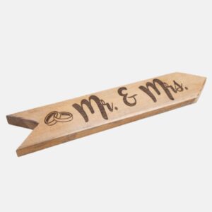 Houten pijl Mr & mrs