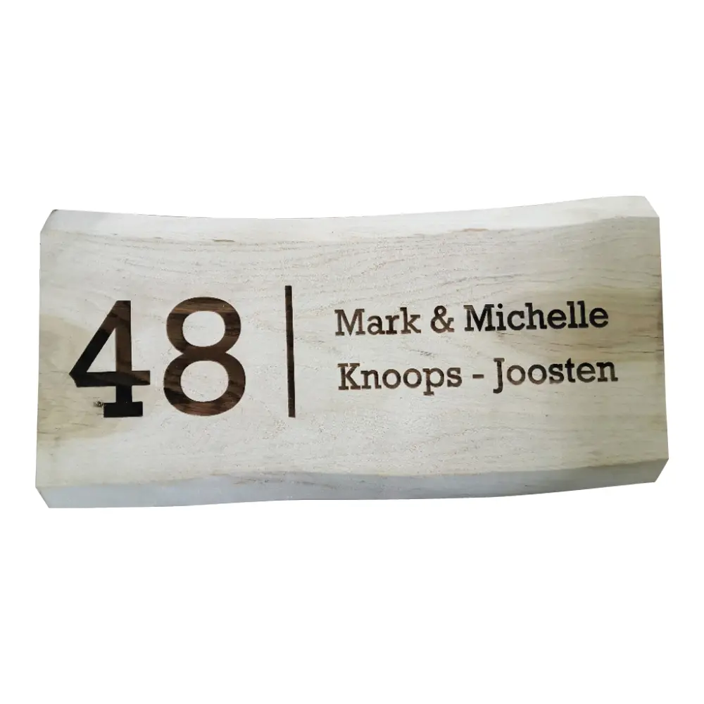 Houten plank Gepersonaliseerde Symbooltekst 40cm (2)