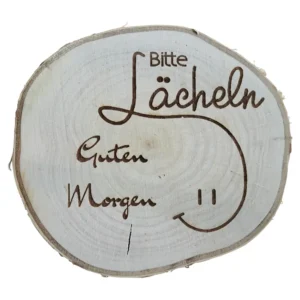 Houtschijf Gepersonaliseerde Symbooltekst ±25cm (3)