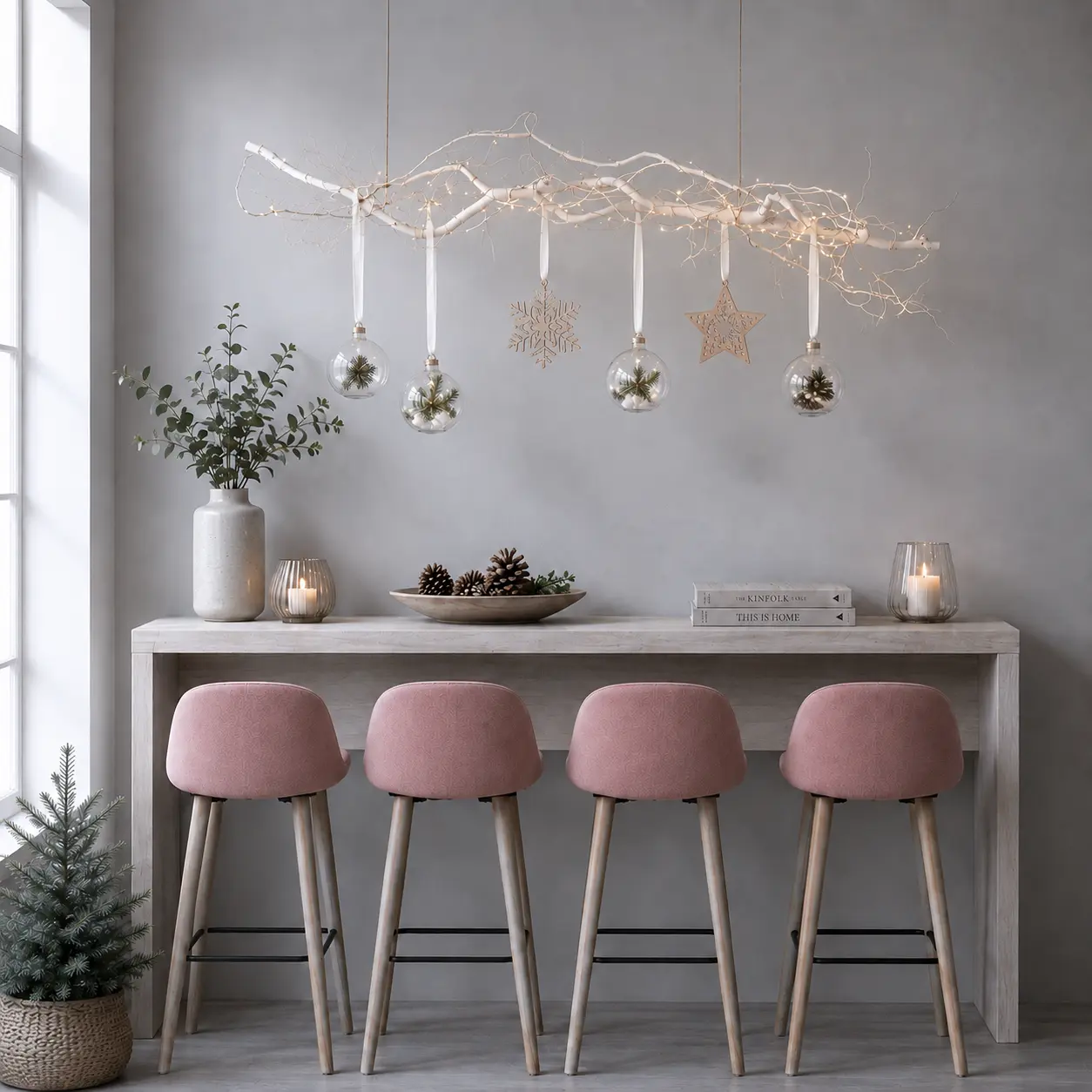 Kerstguirlande wilgentakken wit 100 cm(1)