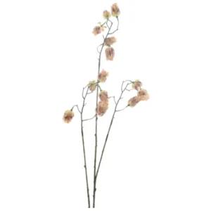 Kunst Hop Flower spray Licht oranje 95cm
