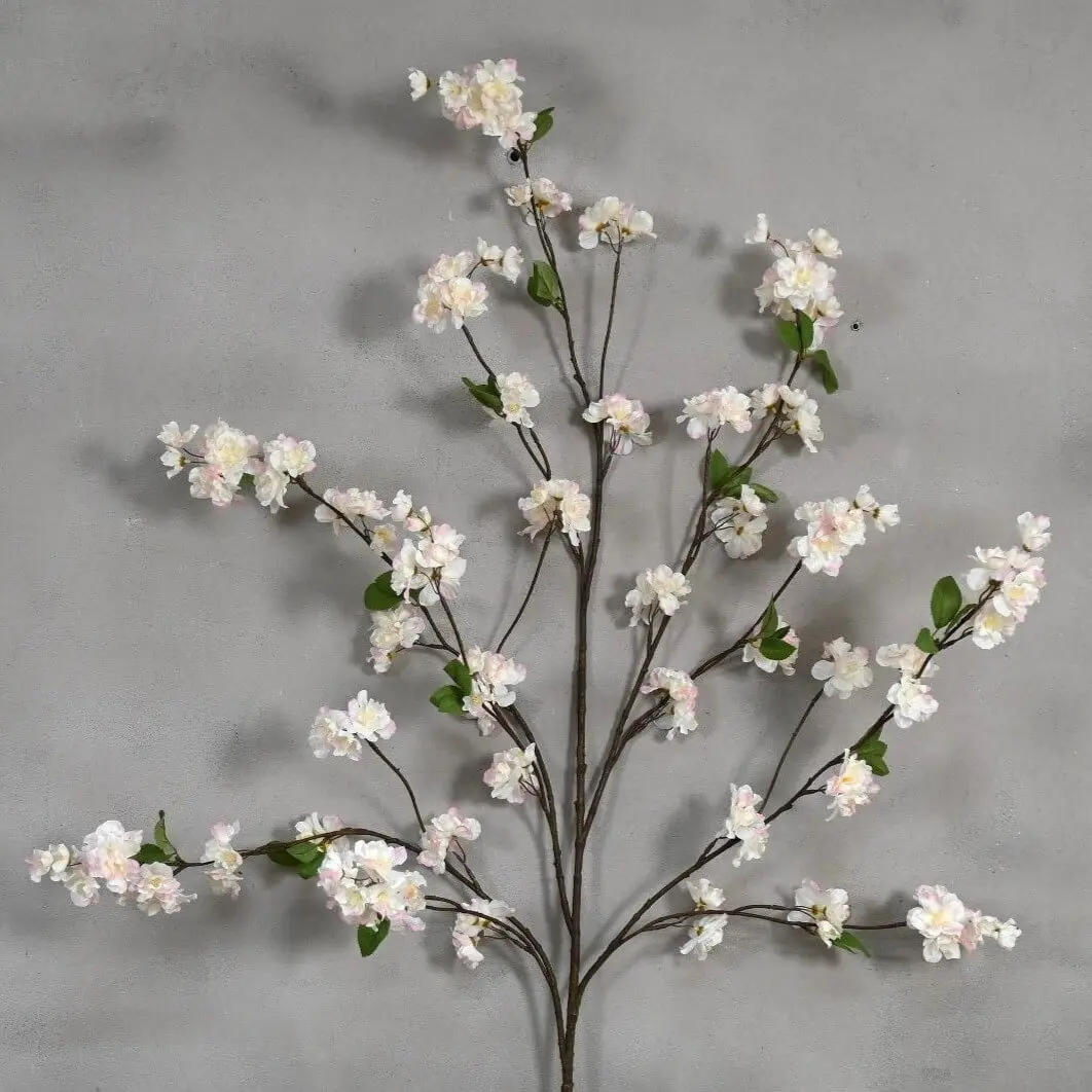 Kunst Prunusbloesemtak wit met vleugje roze 1