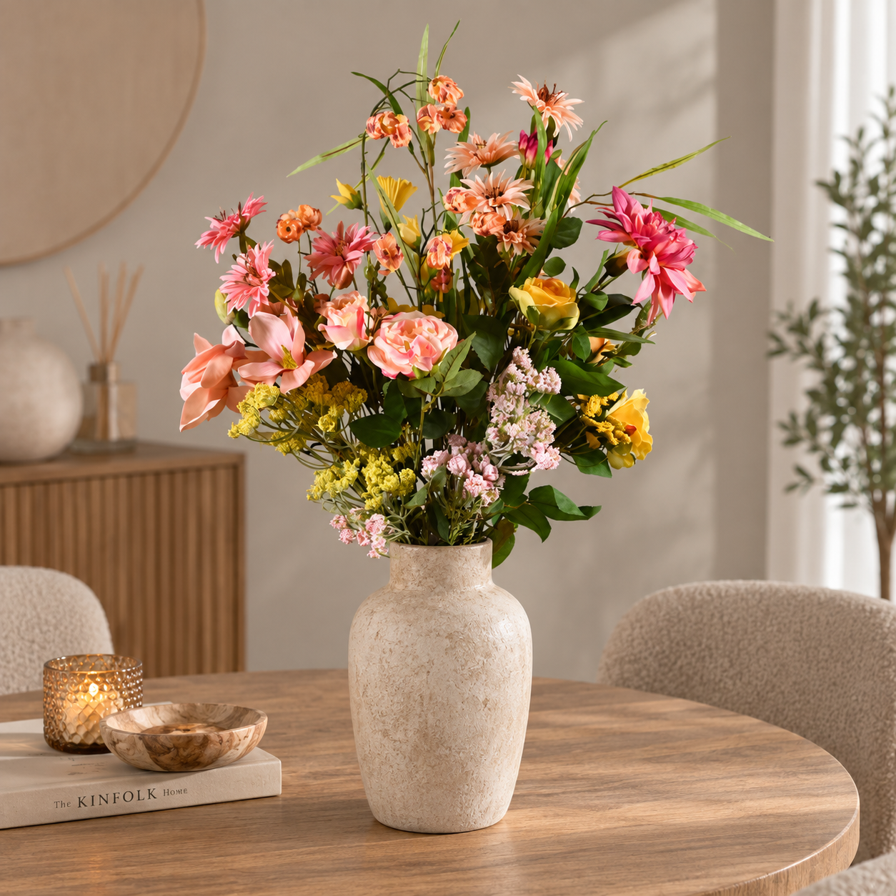 Künstlicher Blumenstrauß | Blumenfest | 80 cm