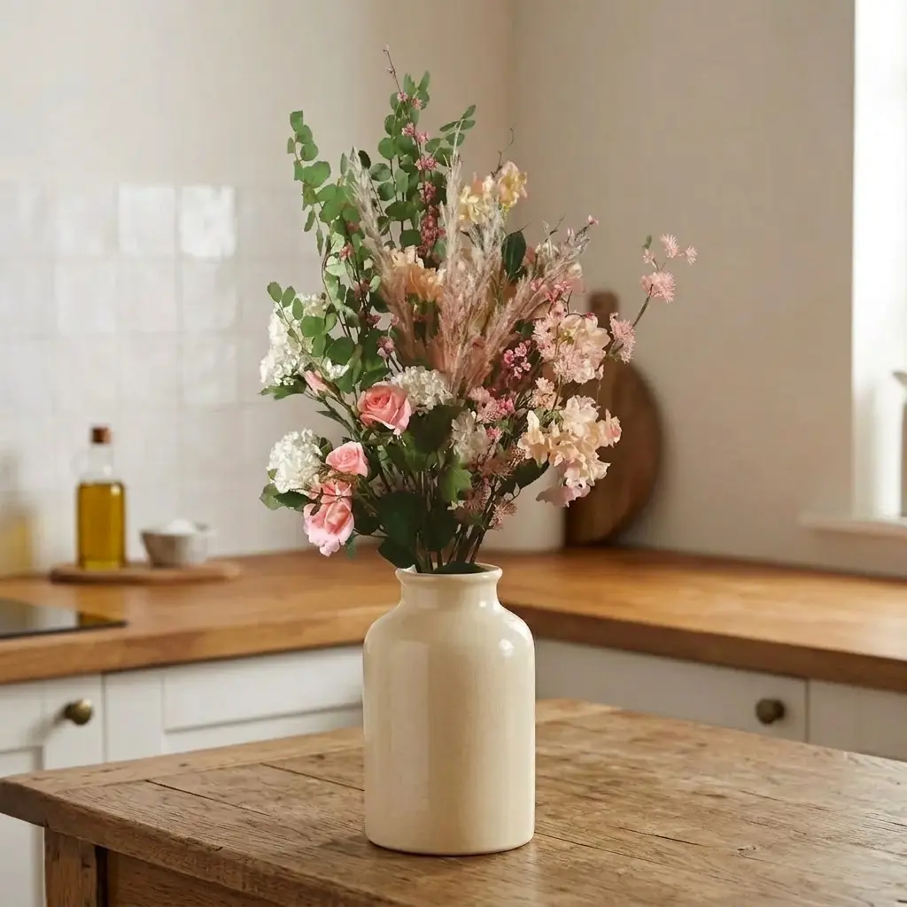Künstlicher Blumenstrauß | Morgentau | 80 cm