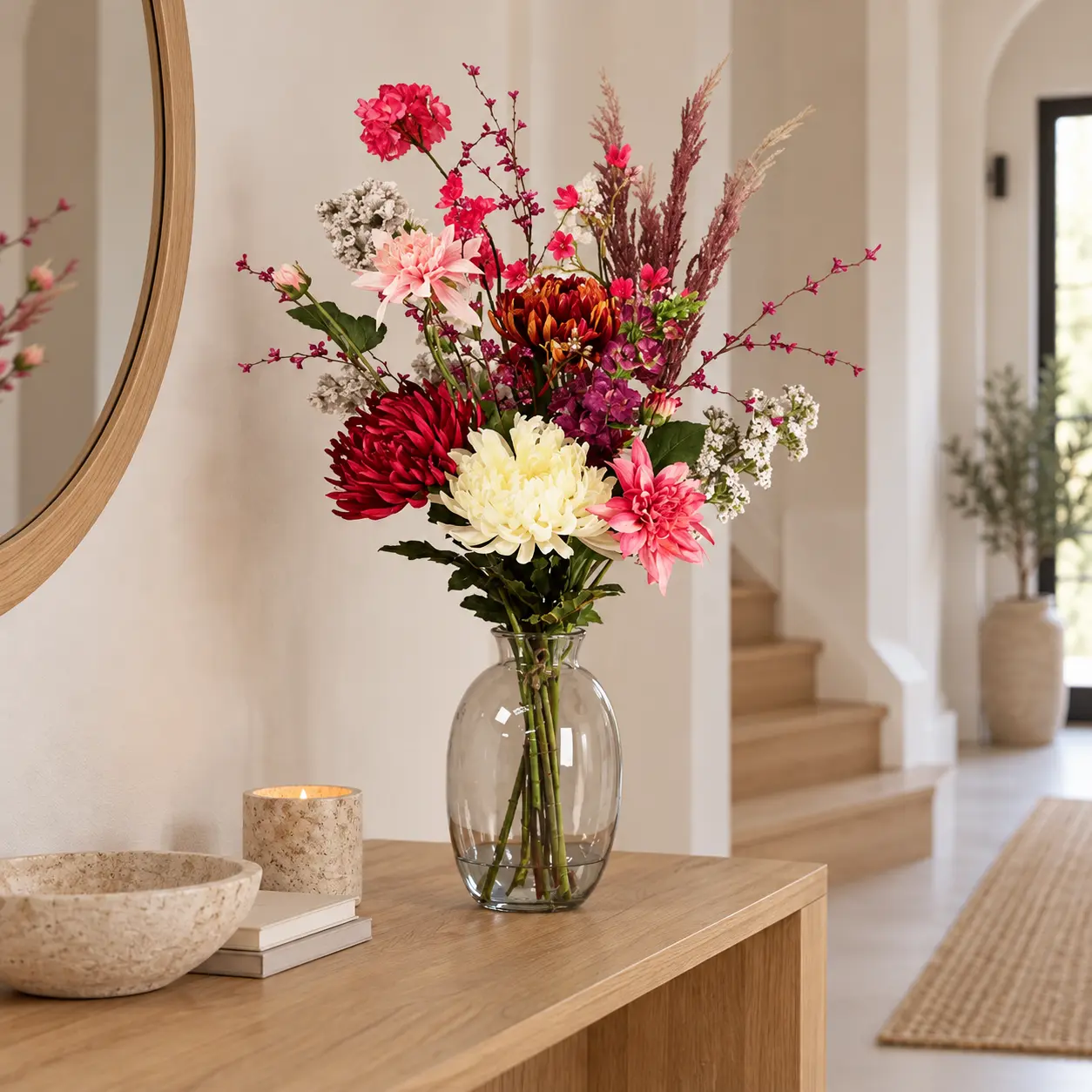 Künstlicher Blumenstrauß | Charmant | 80 cm