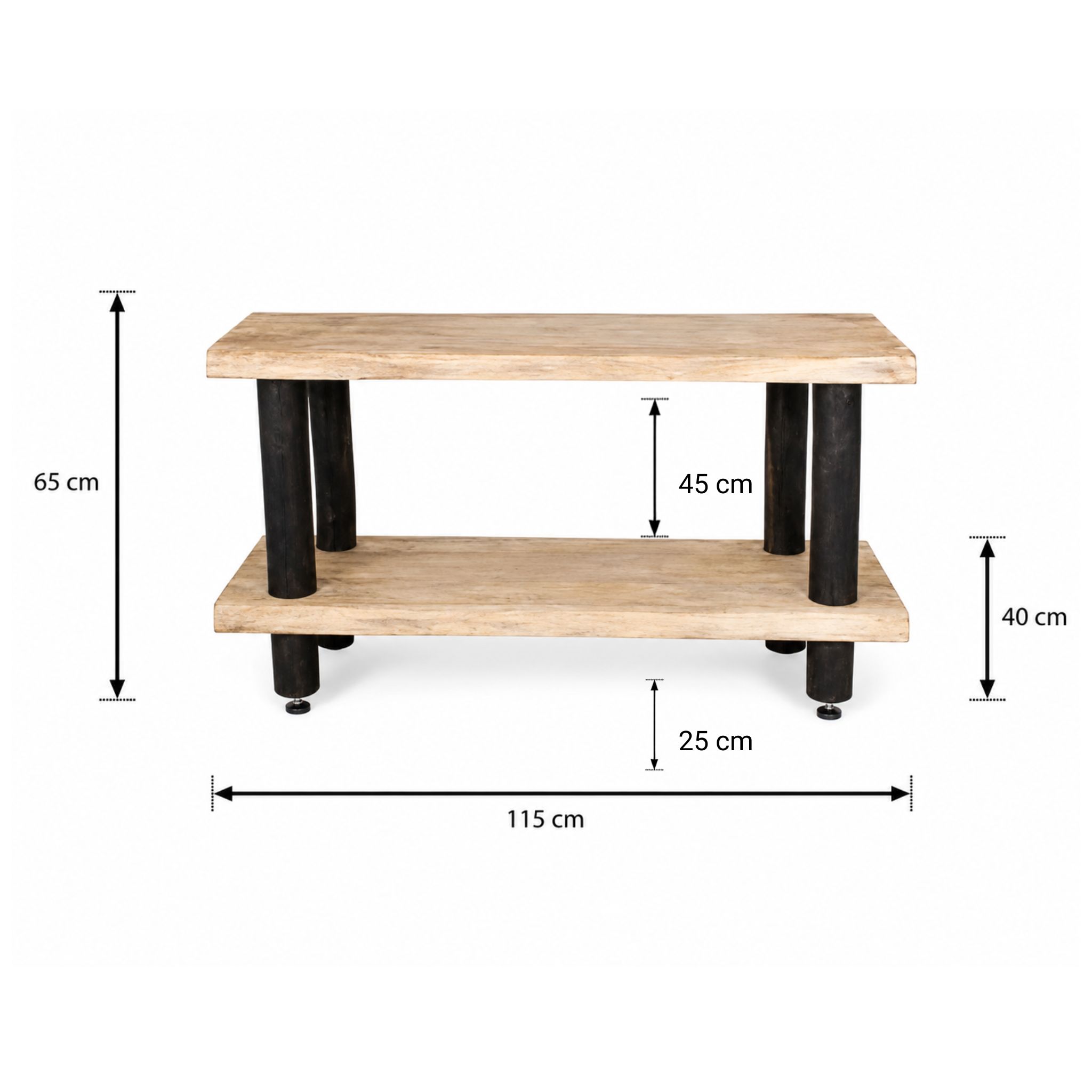 Magnus Boomstam Roomdivider met 2 legplanken
