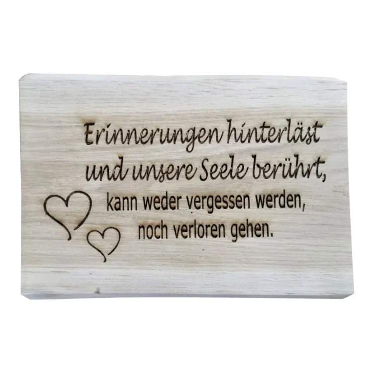 Plank zonder bast duitse tekst