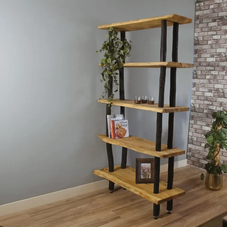 Roomdivider kast Odin Zwart Old Naturel 200cm