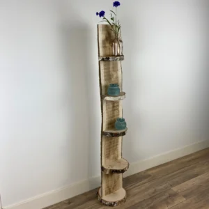 Staand Boomstamrek Dudley Eiken met bast 150cm (12)