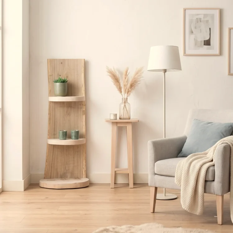 Staand boomstamrek 100 cm naturel