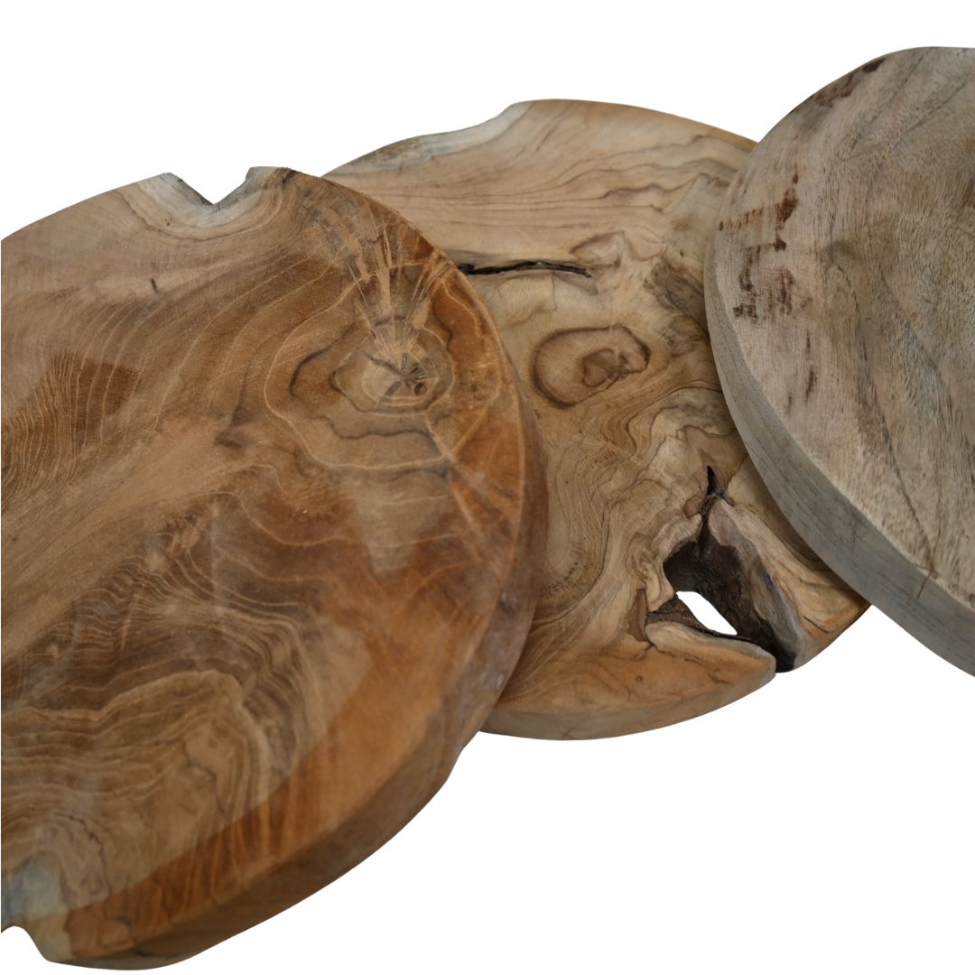 Teak houten schijf (9)