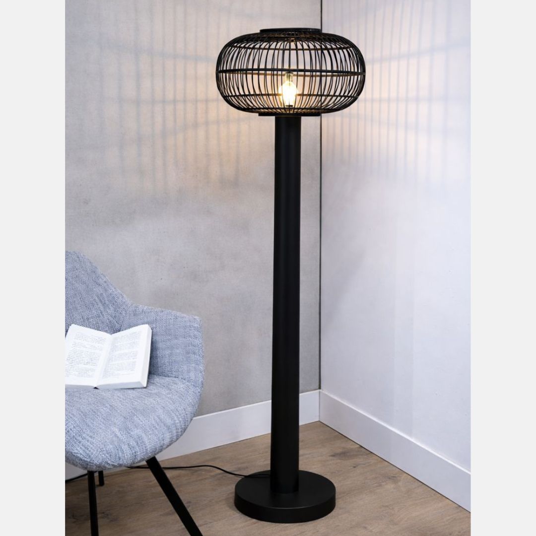 Vloerlamp hoog zwart