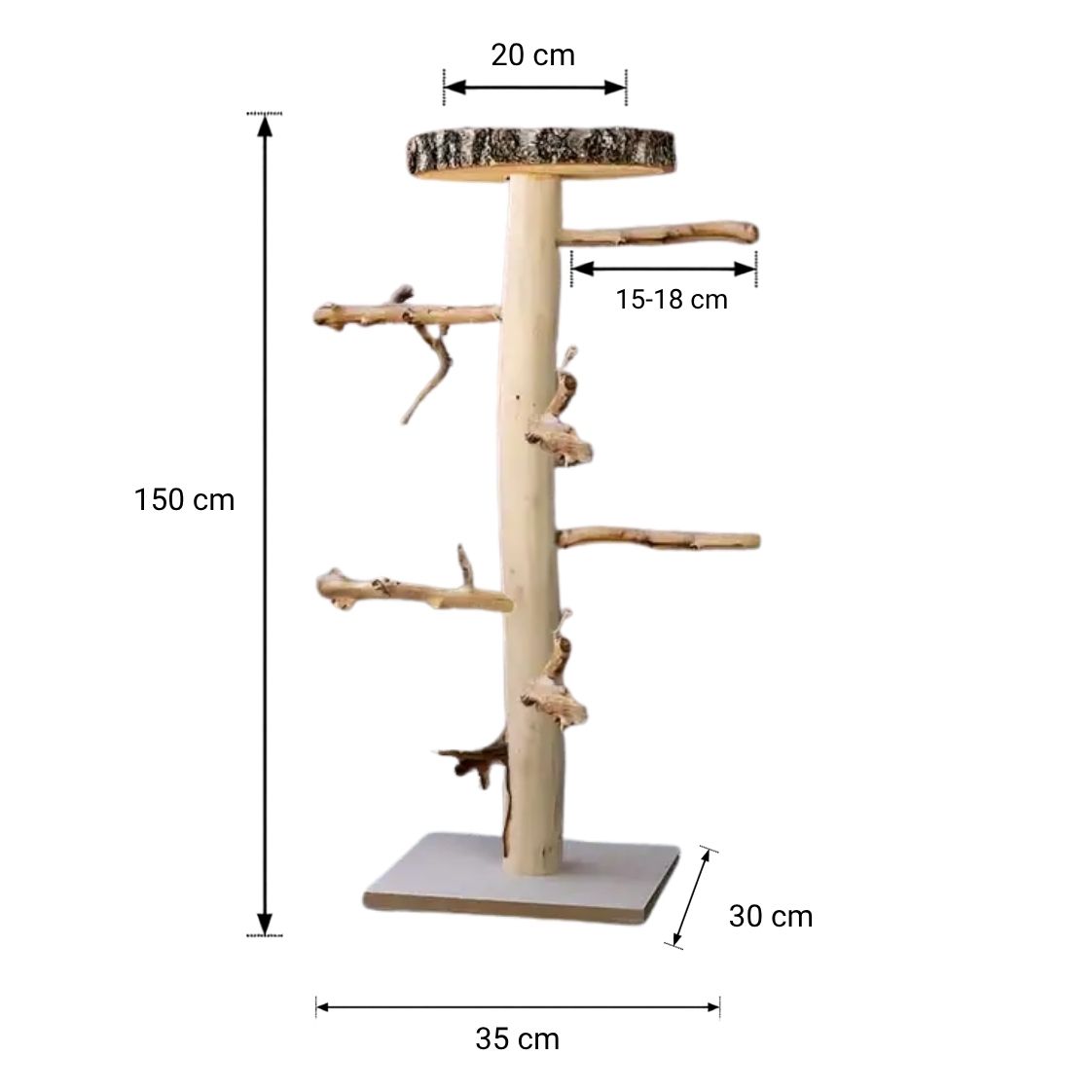 Vogelboom Chica met voederplateau _ 150 cm