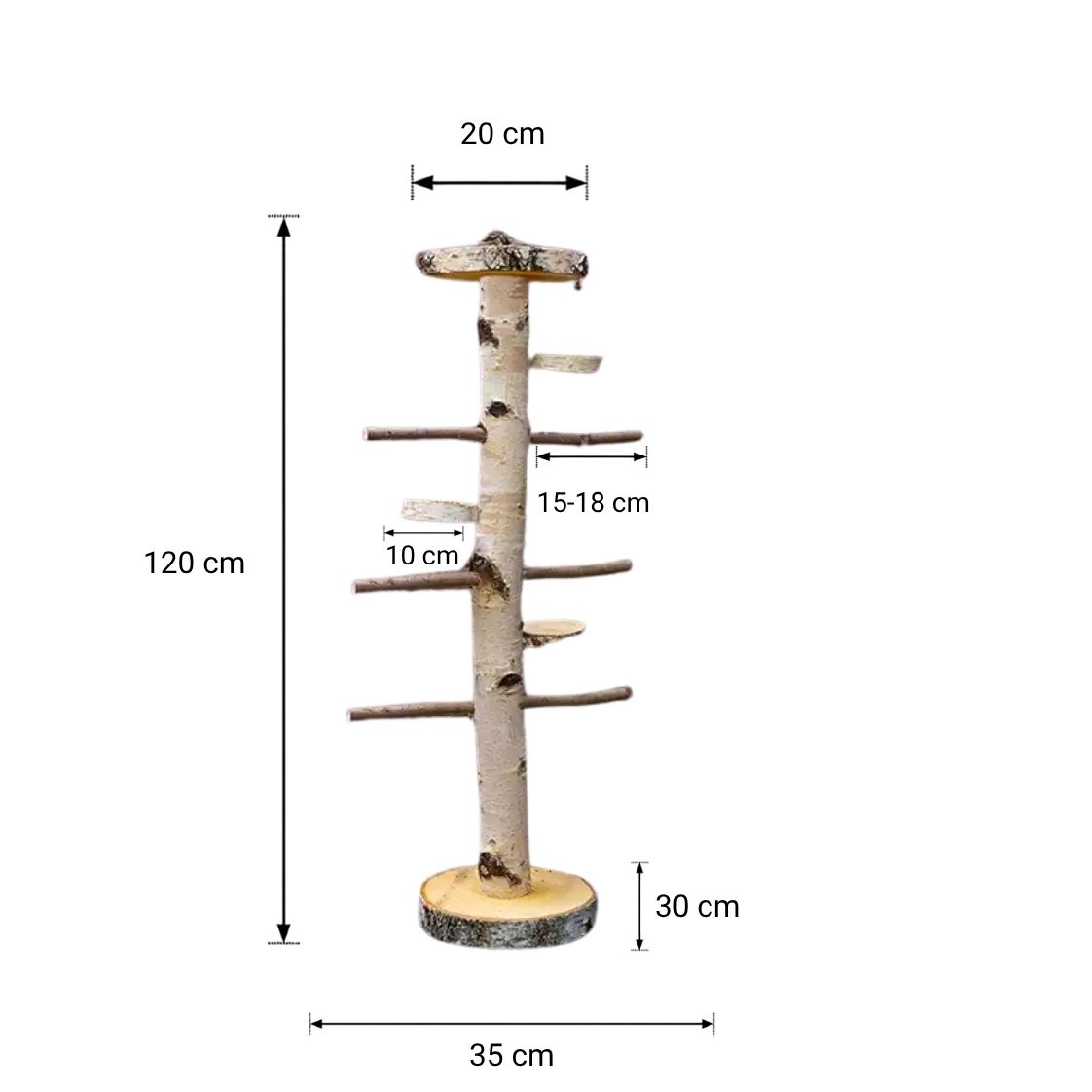 Vogelboom Kiki met voederplateau _ 120 cm