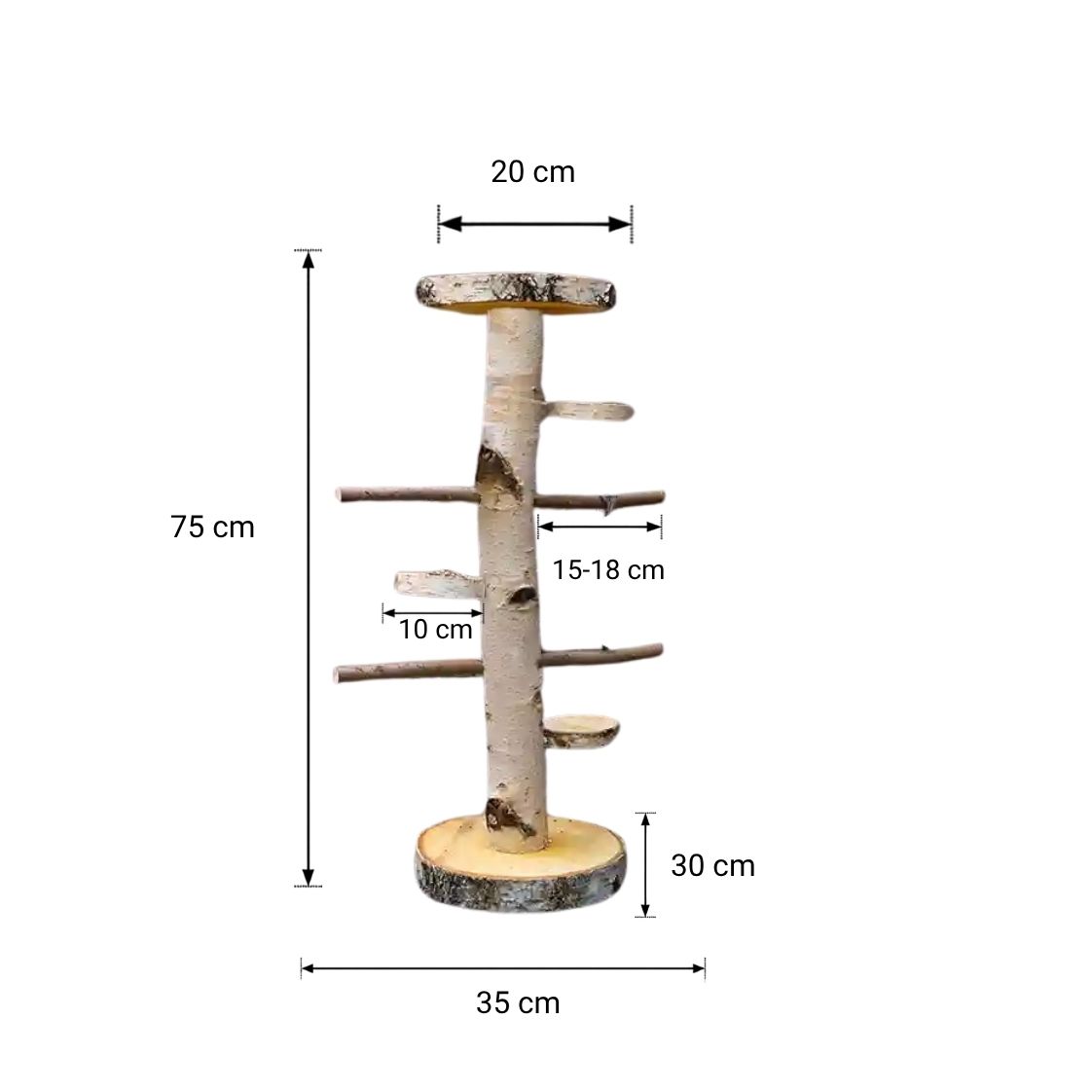 Vogelboom Kiki met voederplateau _ 75 cm