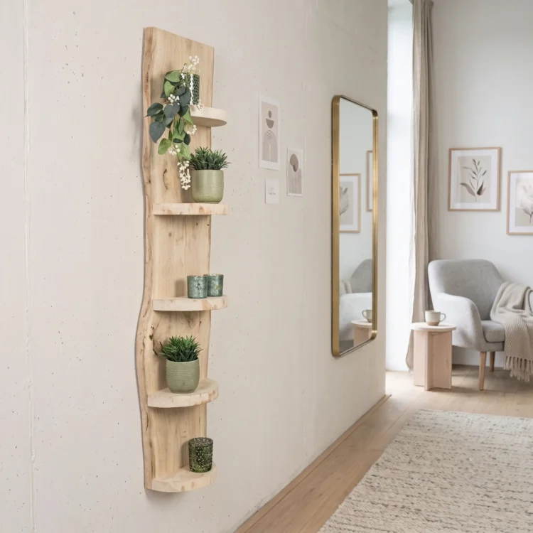 Wand boomstamrek naturel 150 cm