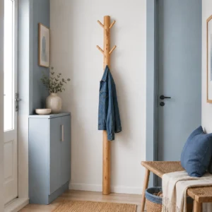 Wandkapstok 165 met houten haken naturel