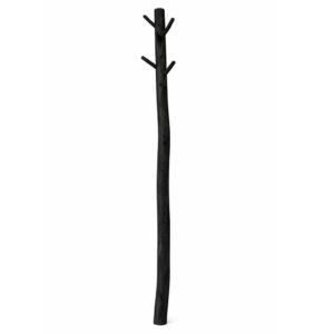 Wandkapstok 6 houten haken 165 cm Zwart