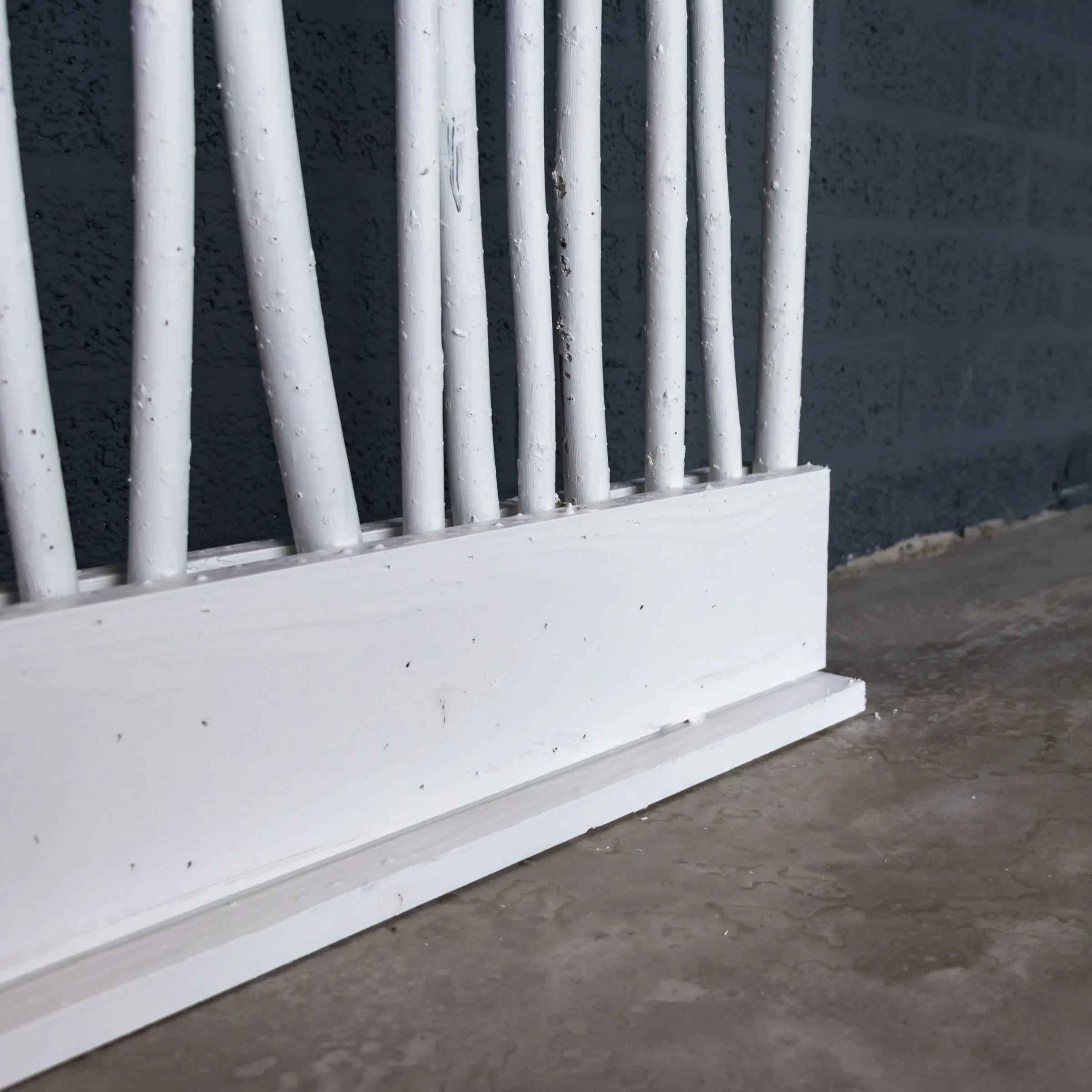 Wilgen Roomdivider Tavi Wit H165cm, voet