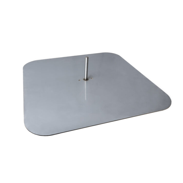 RVS voetplaat 30 x 30 cm